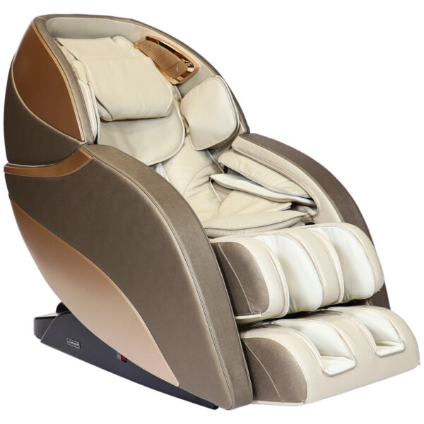 Side view of Genesis Max massage chair in rose gold