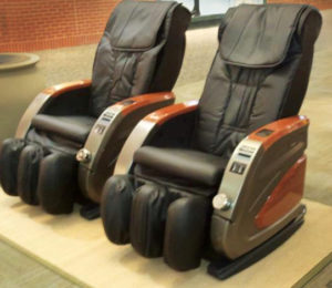 Two massage chairs found at the mall