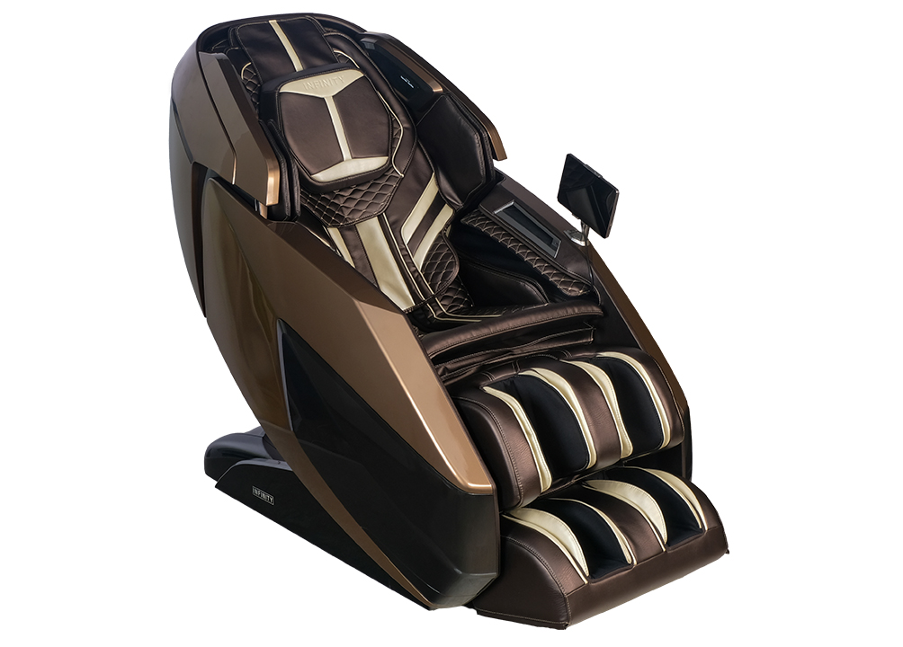 infinity circadian dualflex massage chair brown angle